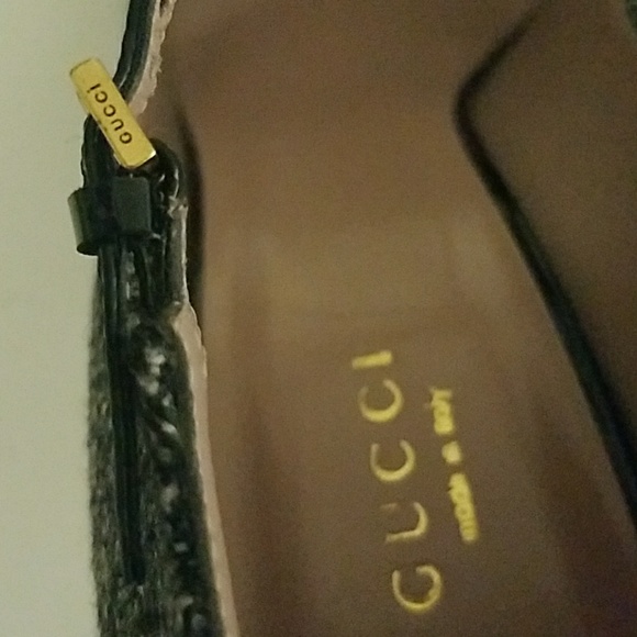 🔴SOLD🔴GUCCI Tweed T-strap Heels BNWOT - Picture 8 of 8